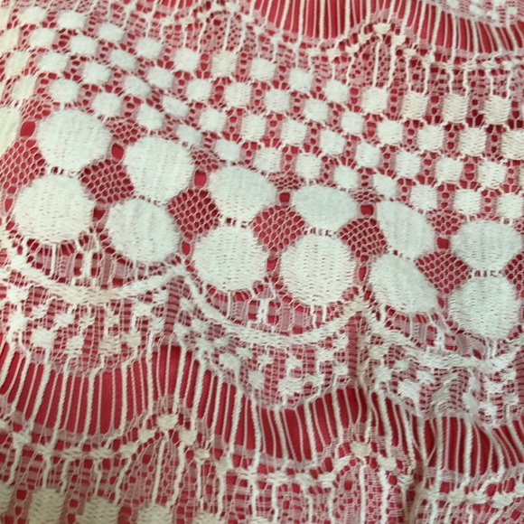 NWT Eliza J Knee Length coral/cream dress - size 6 - Picture 2 of 5